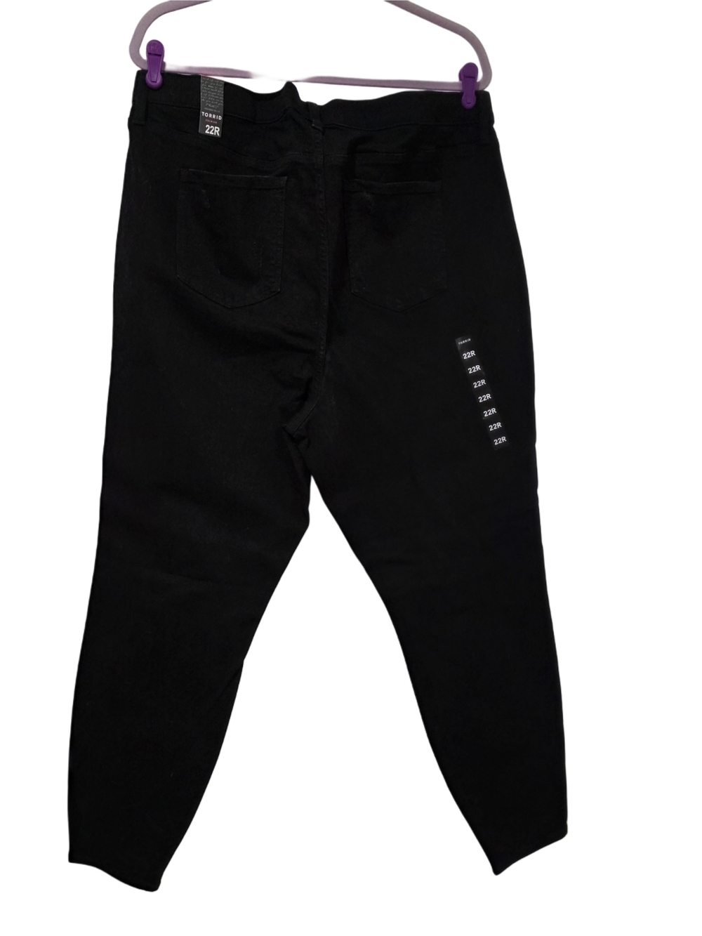 Torrid Sky High Skinny Black Distressed Skinny Jeans NWT - Picture 5 of 6